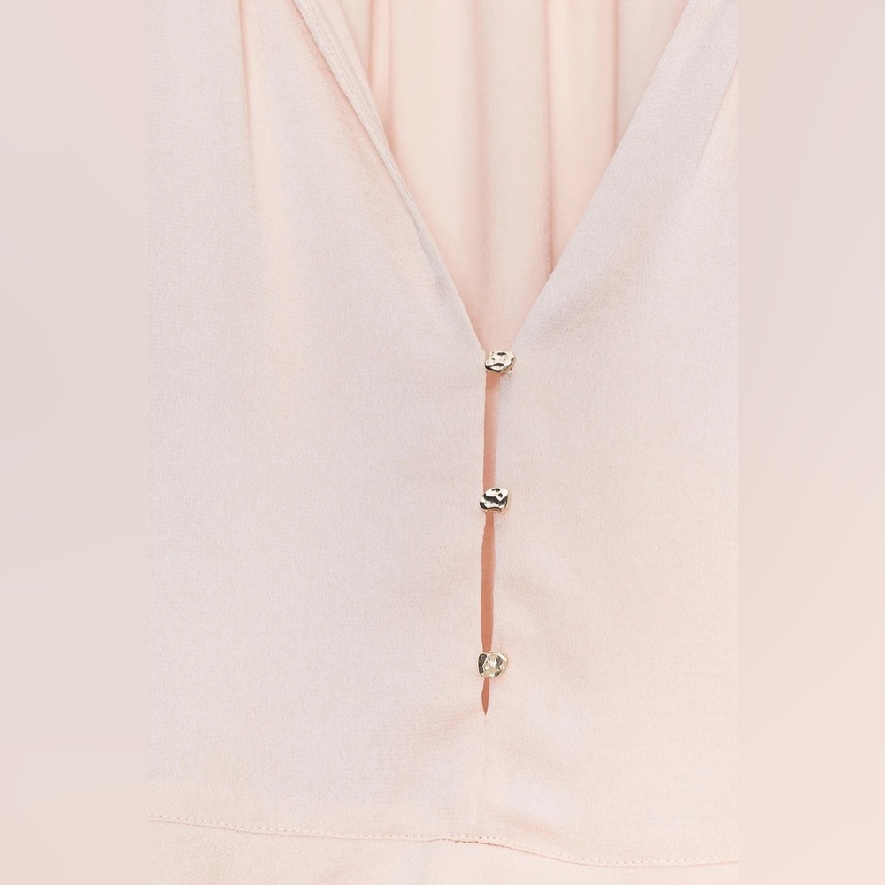 ZARA PINK RUFFLED BLOUSE SIZE M - Picture 7 of 9